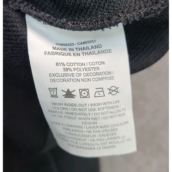 Nike‎ Crop Sweatshirt Womens Medium Black Center Solo Fuzzy Swoosh Crew Neck - Picture 8 of 9